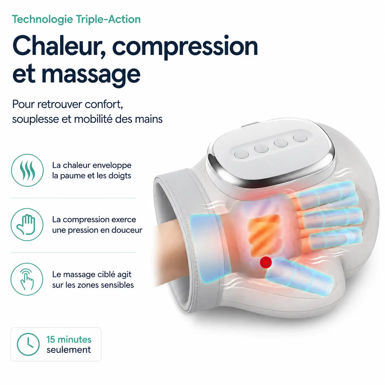 Masseur de Mains 3-en-1